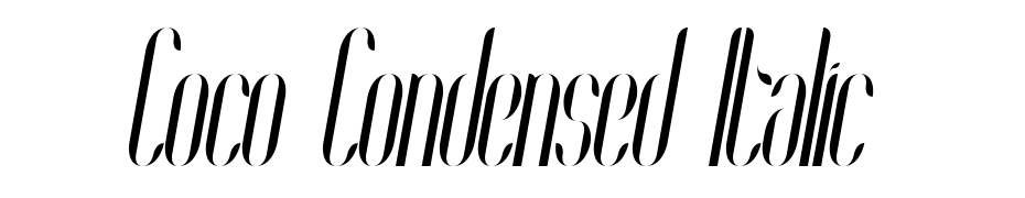Coco Condensed Italic cкачати шрифт безкоштовно